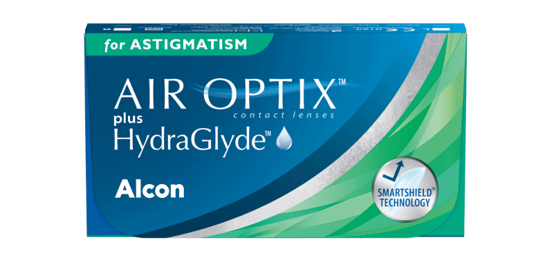 Air optix plus hydraglyde for astigmatism contact lenses packshot
