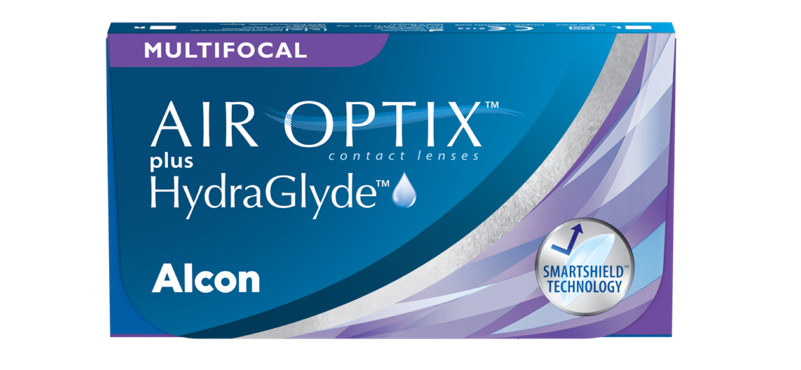 AIR OPTIX plus HydraGlyde Multifocal contact lens packshot
