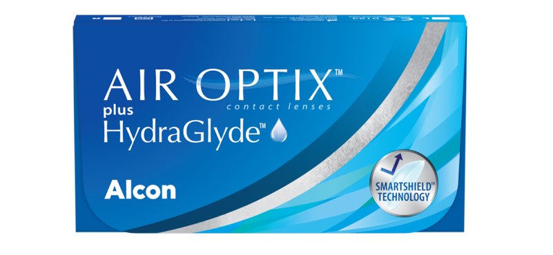 AIR OPTIX plus HydraGlyde contact lens packshot